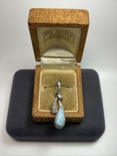 Designer Marahlago Sterling Silver Larimar & Diamo