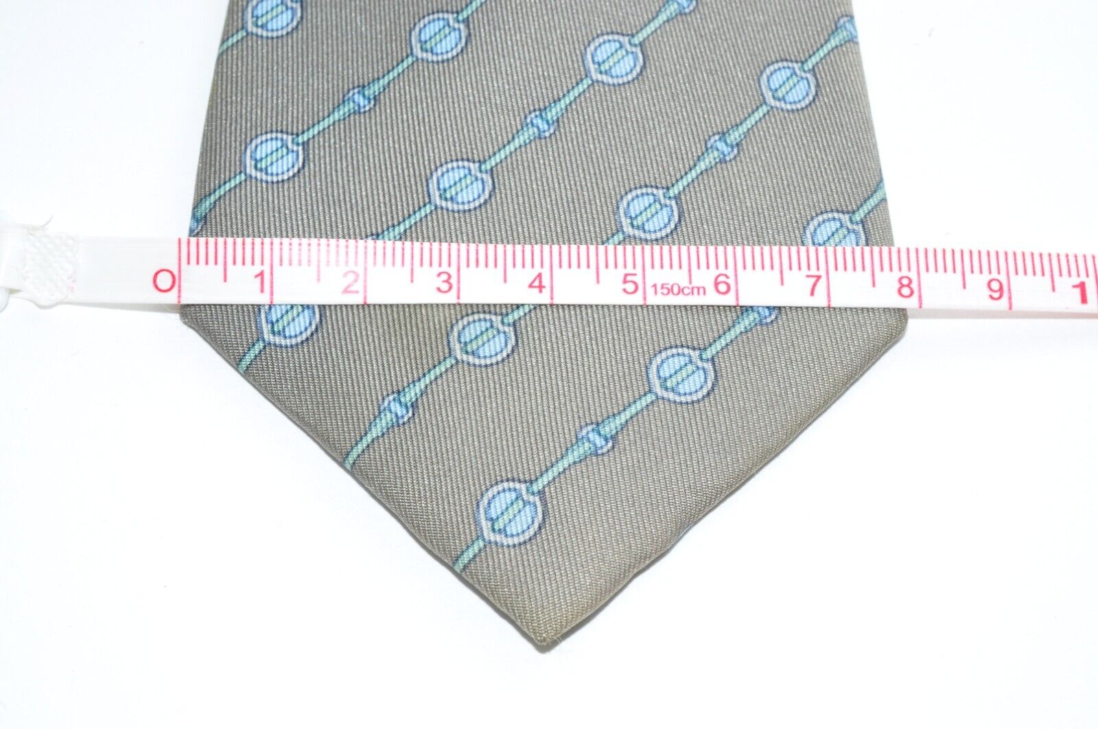 Hermes Tie Regular Whole Pattern 7061 TA Gray Soi… - image 7