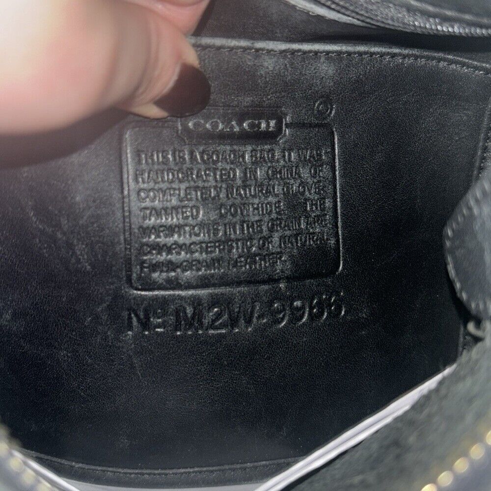 Vintage Coach Black Leather Zip Legacy Bag - image 14