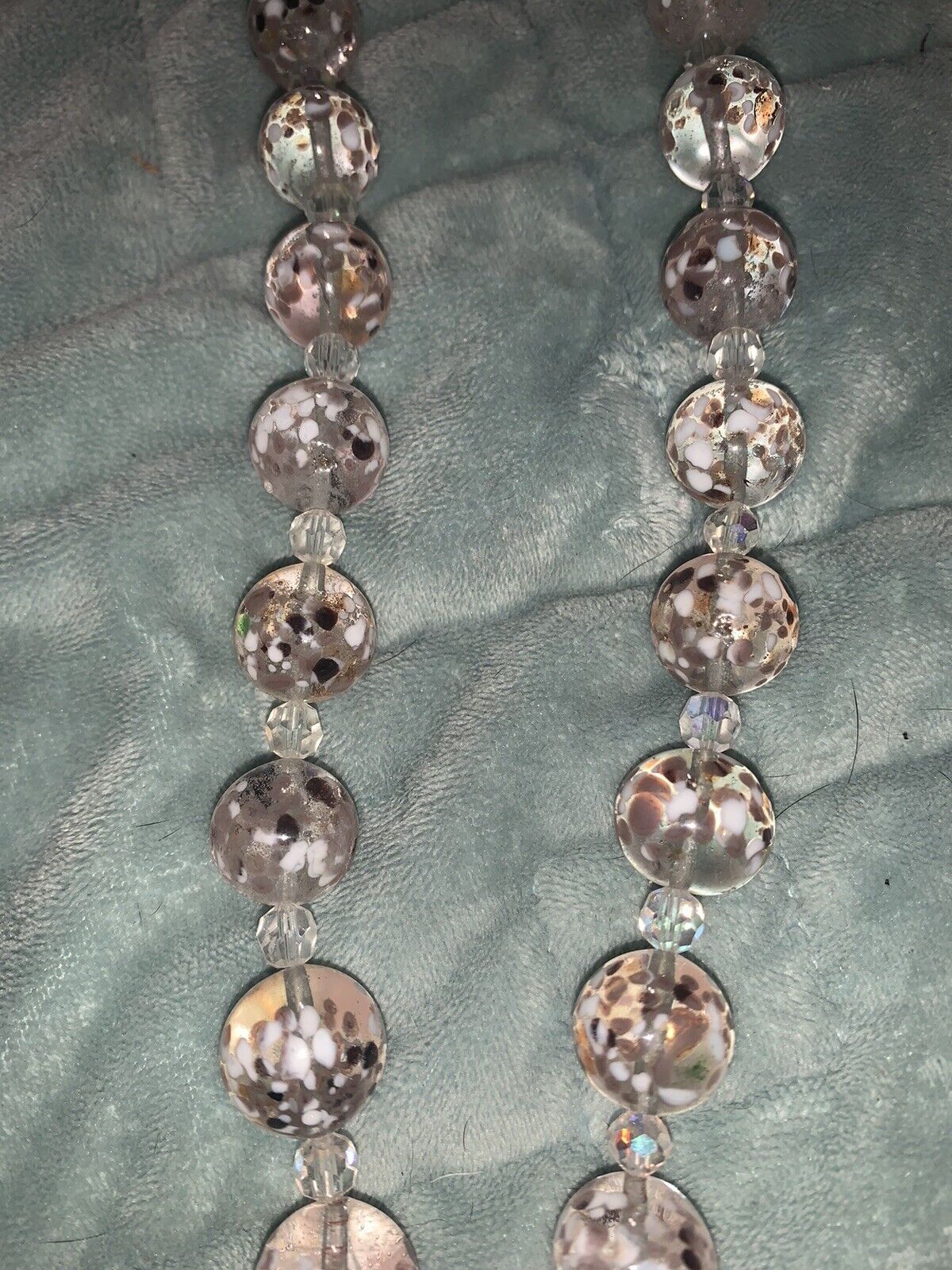 vintage glass speckled necklace - image 3