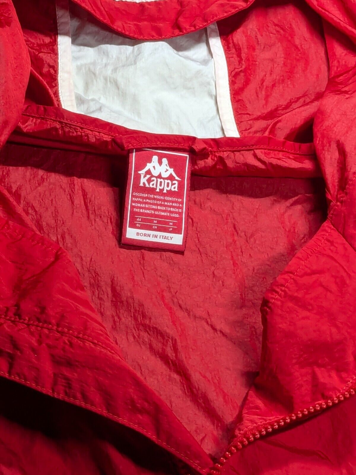 Mens Vintage 1992 Kappa Windbreaker, red, sz med - image 2