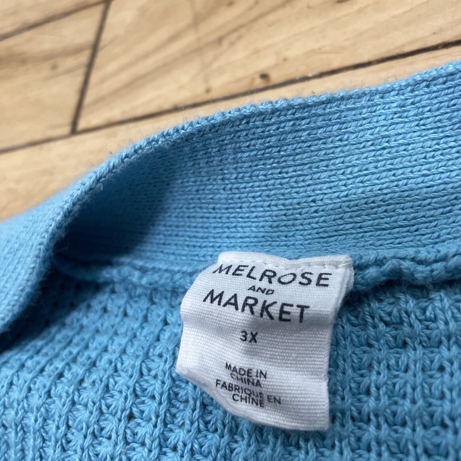 MELROSE & MARKET Cardigan Women 3X Teal Blue Chun… - image 24