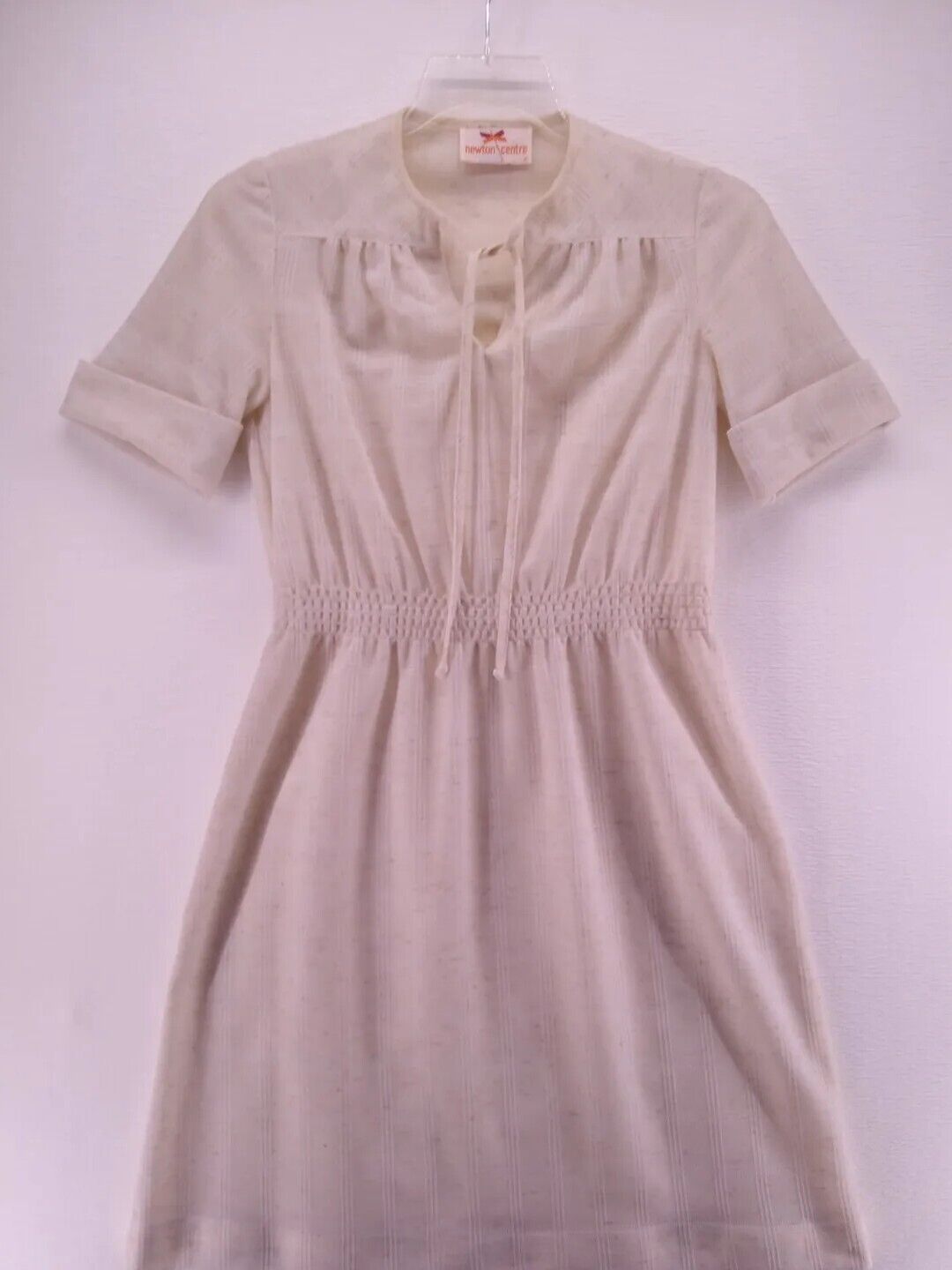 Newton Centre ~ Dress Women Sz Sm Plaid Beige Pra… - image 1