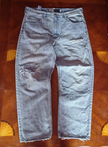 Levis Silvertab Jeans Men 38x32 Light Wash Distres