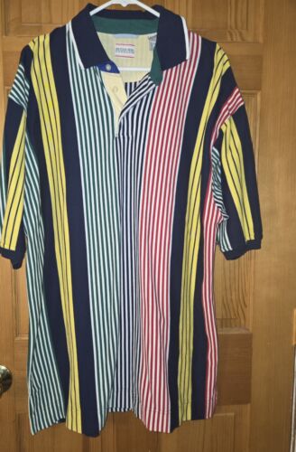 VTG Y2K 90s Bugle Boy Company Vertical Striped Sho