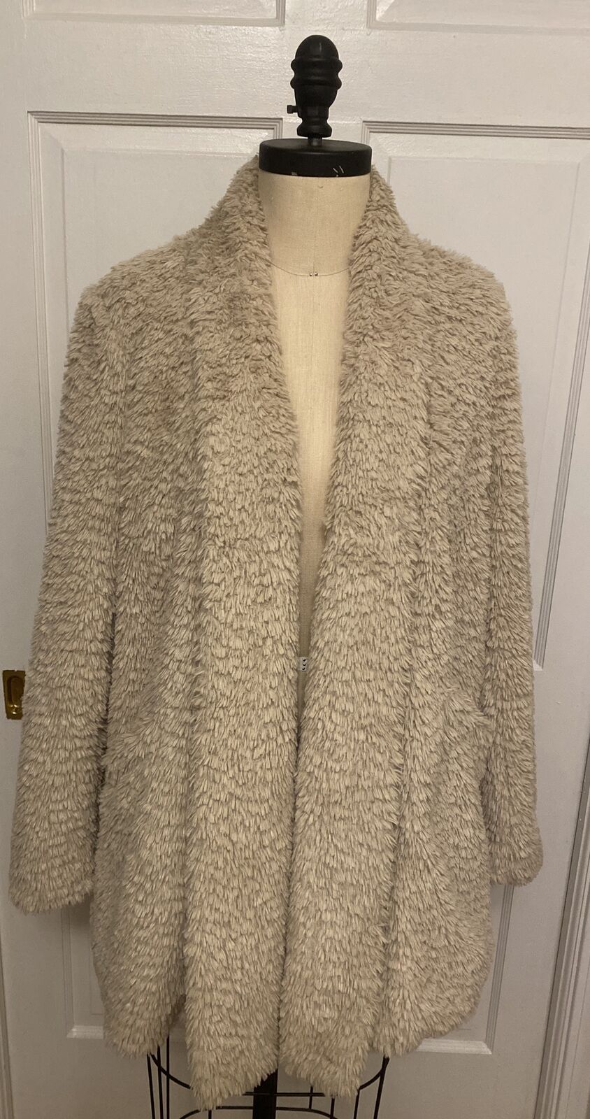 Kenneth Cole Size L Women's Tan Beige Textured Fa… - image 8