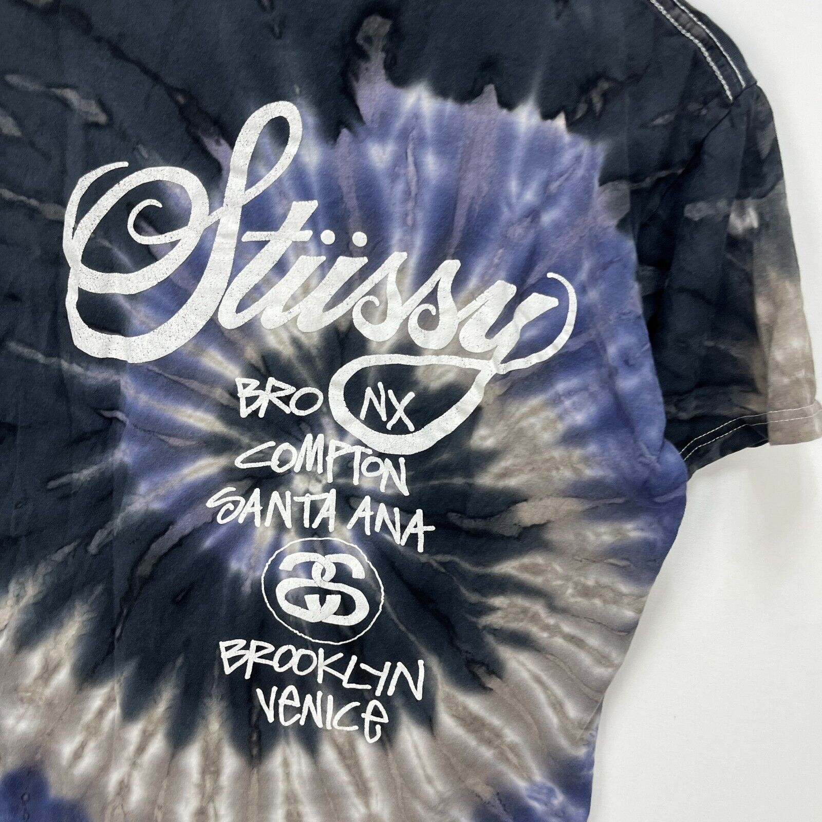 Vintage Y2K Stussy Tie Dye T Shirt Medium - image 5