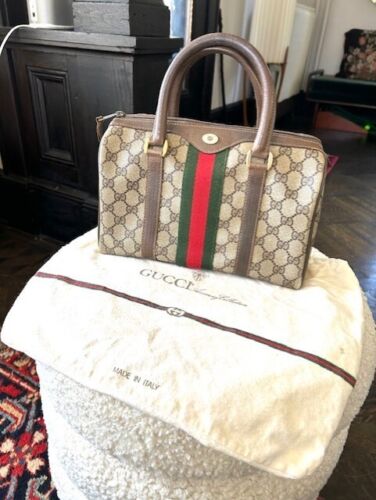 Gucci Vintage Boston gg Monogram Bag - image 1