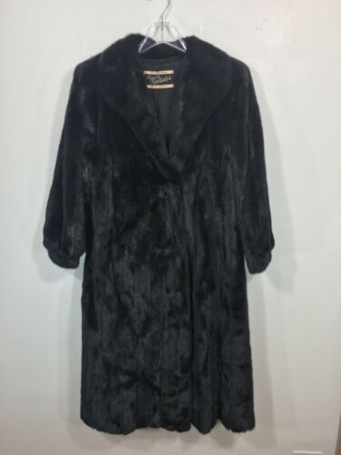 Classic MINK fur coat black Women's Medium jacket - image 1