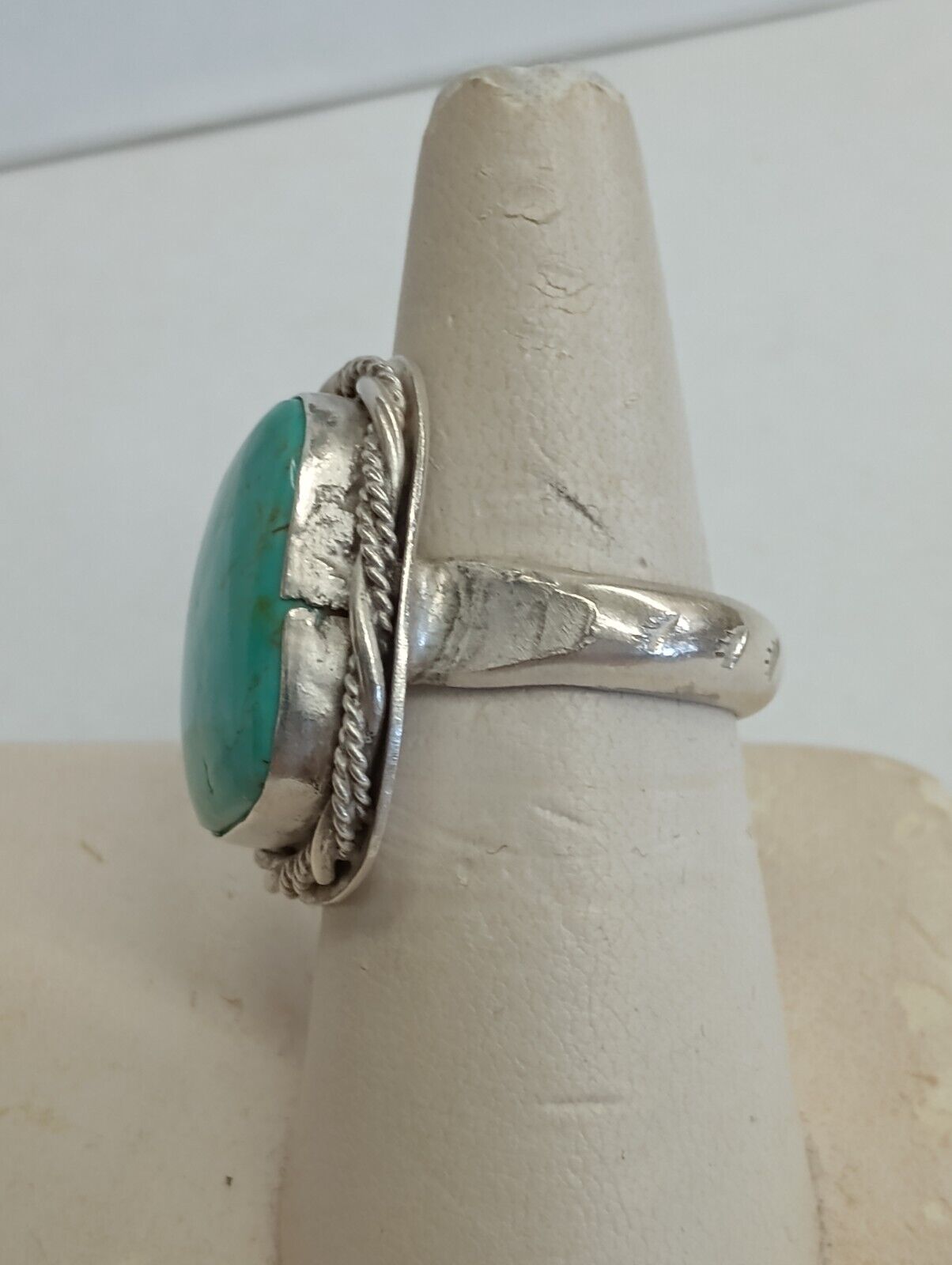 Southwest Sterling Silver & Turquoise Ring - image 3