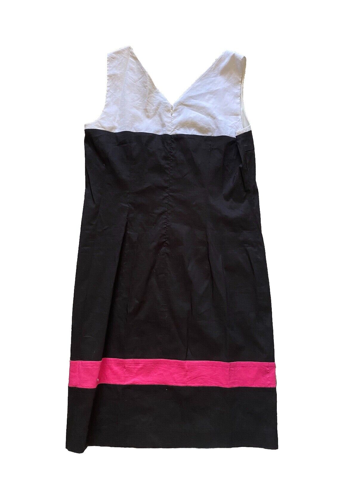 DKNY Dress Color Block Black Pink White Sheath Me… - image 2