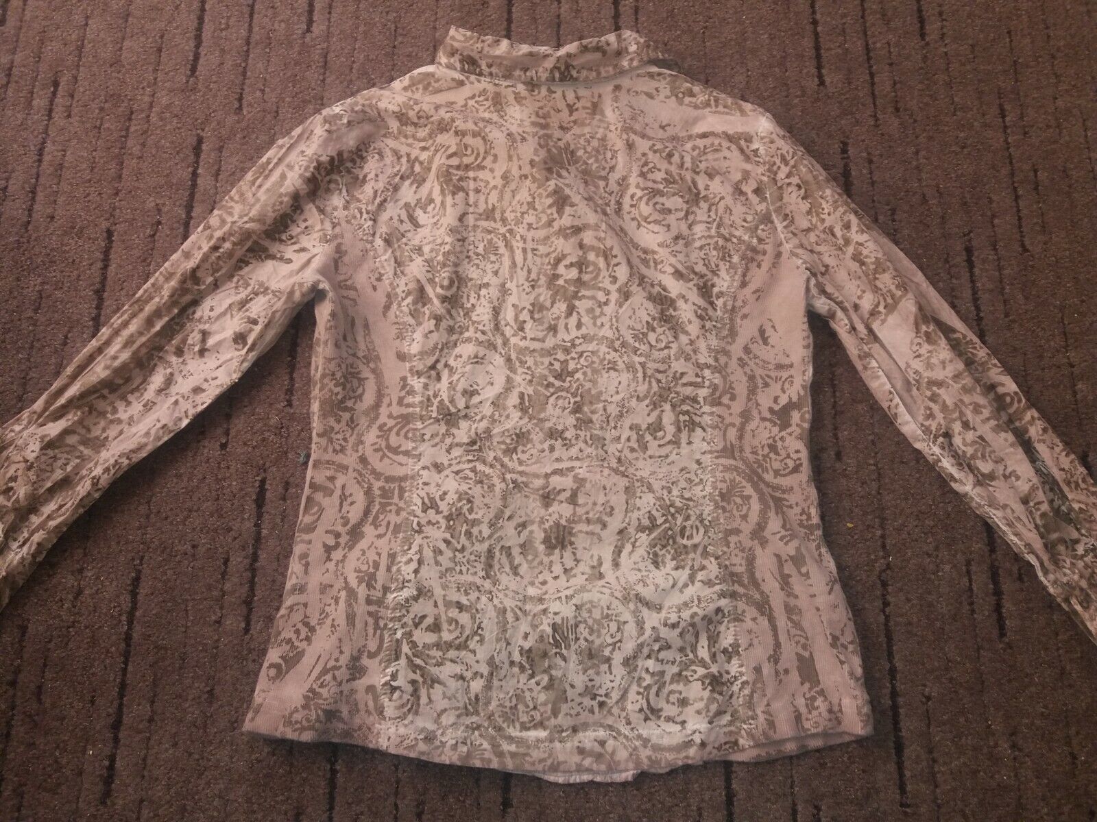 ELISA CAVALETTI blouse top size L long sleeve - image 5