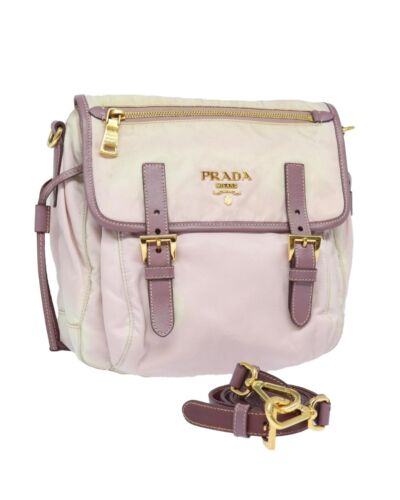 Pre Loved Prada Tessuto Shoulder Bag Light Pink  -