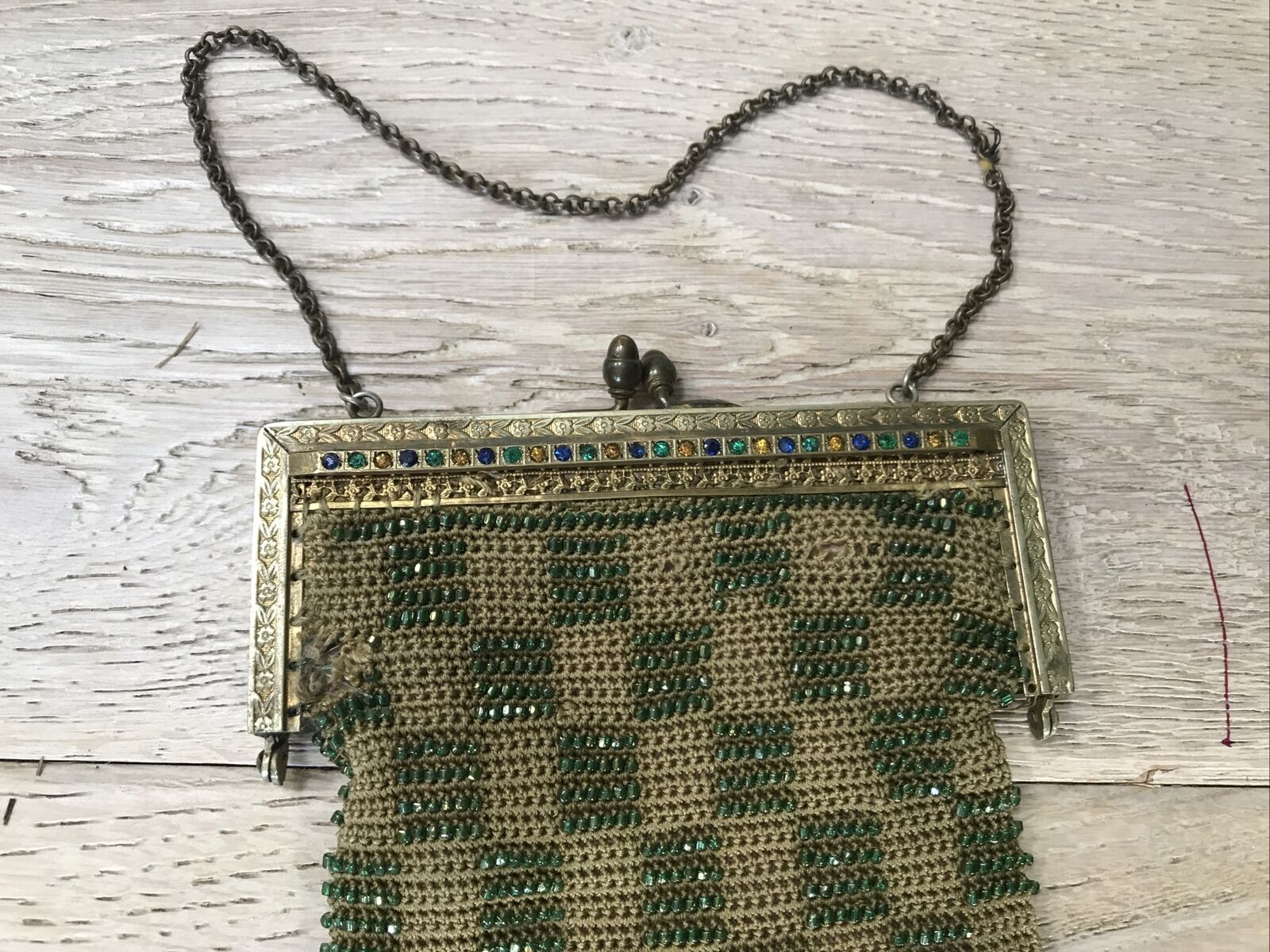 Antique Victorian /Edwardian Beaded Flapper Purse… - image 4