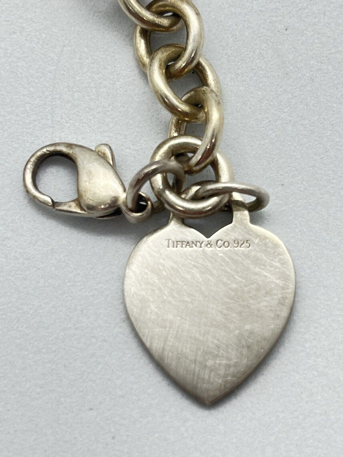 Tiffany & Co 7.5in Silver Blank Heart Tag Charm B… - image 6