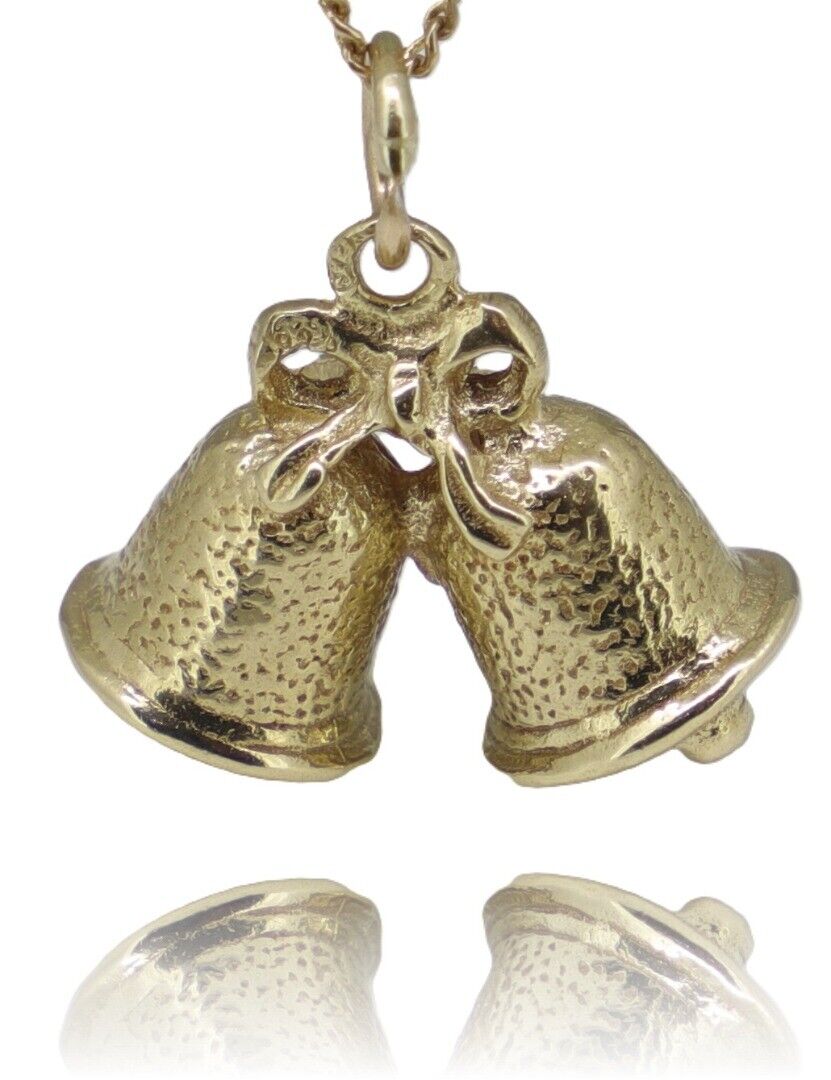 Yellow Gold WEDDING BELLS CHARM Guaranteed Genuin… - image 2