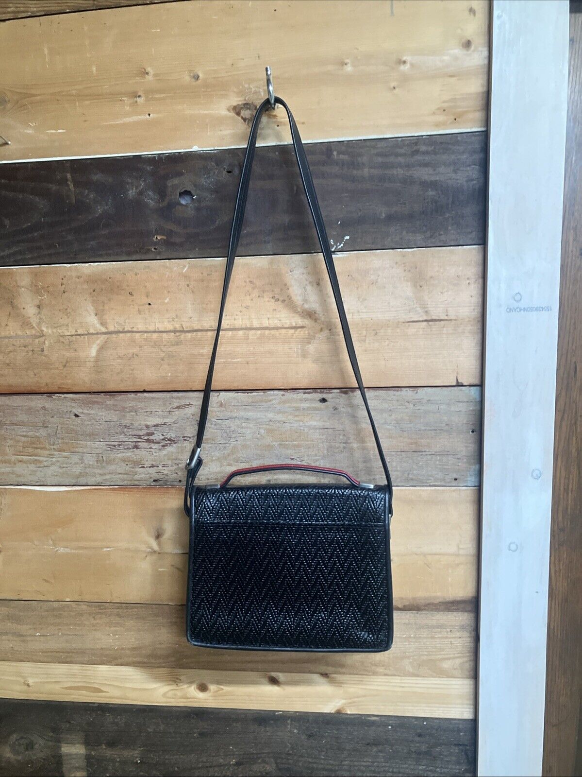 Vintage Black And Red Handbag - image 4