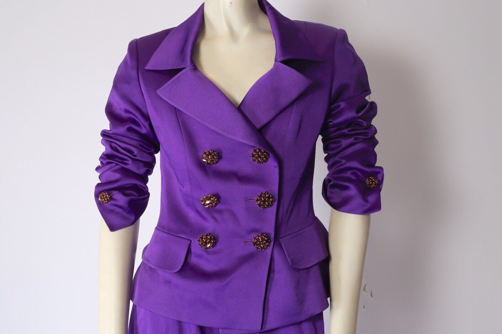 Vintage Jacques Fath Neiman Marcus 1990s Purple S… - image 6