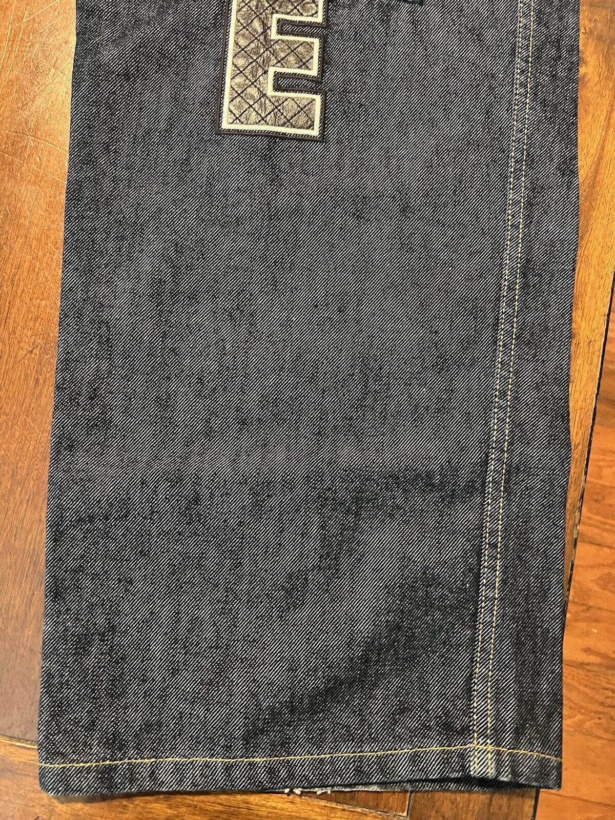 Vtg Enyce Baggy Embroidered Wide Leg Y2K Jeans 34… - image 4