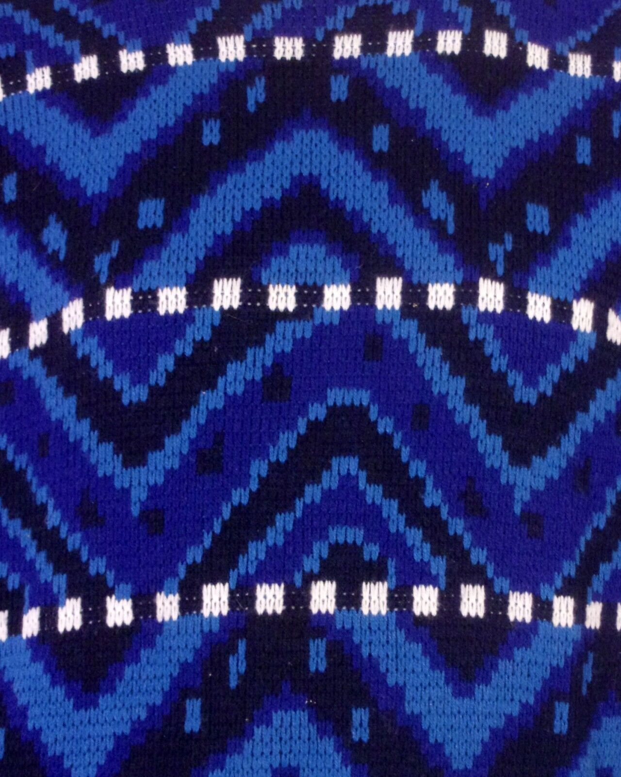 vintage 80s 90s McGregor Blue Wild Abstract Knit … - image 2