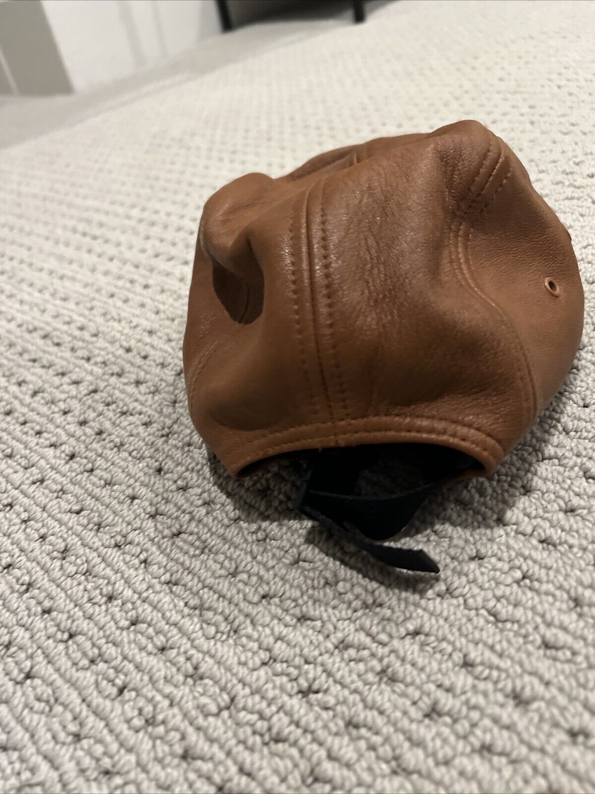 supreme hat leather used brown - image 3