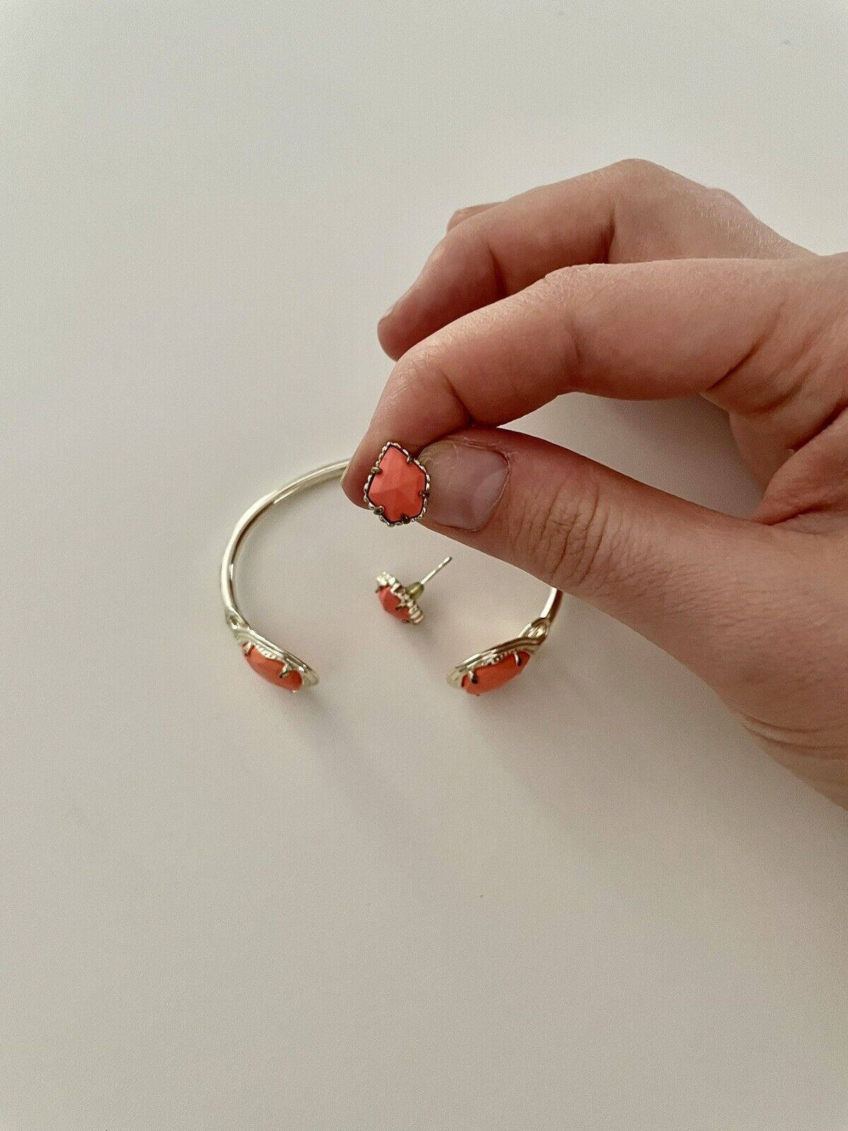 Kendra Scott 3 Piece Jewelry Set Coral Stone - image 7