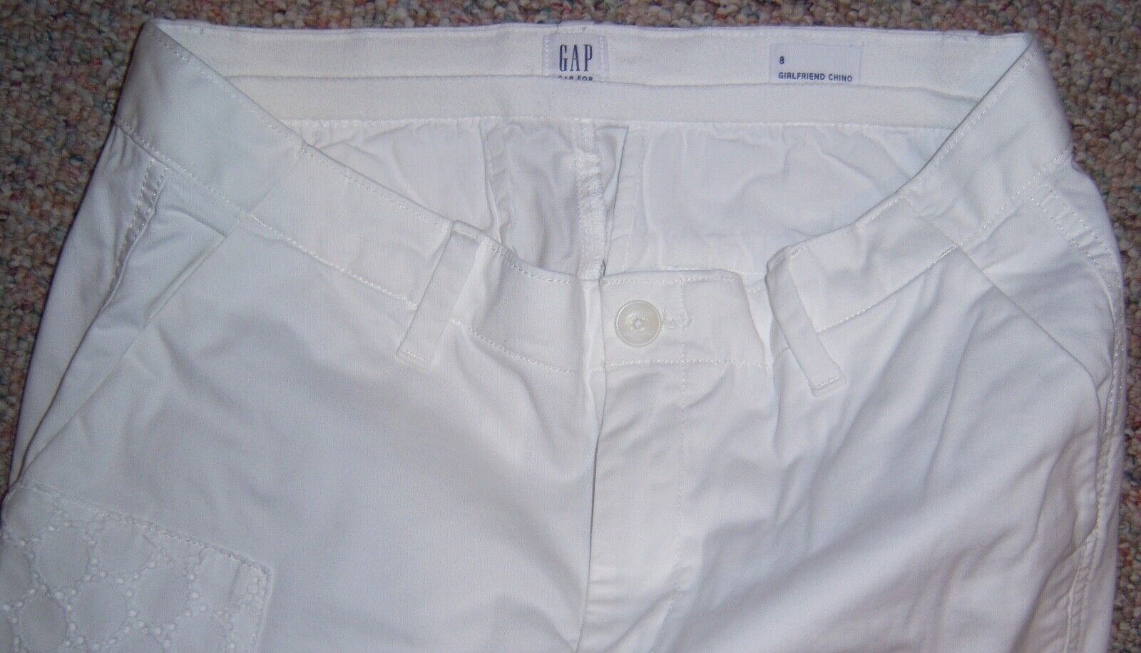 GAP White Girlfriend Chino Slim Leg Ankle Khaki P… - image 4