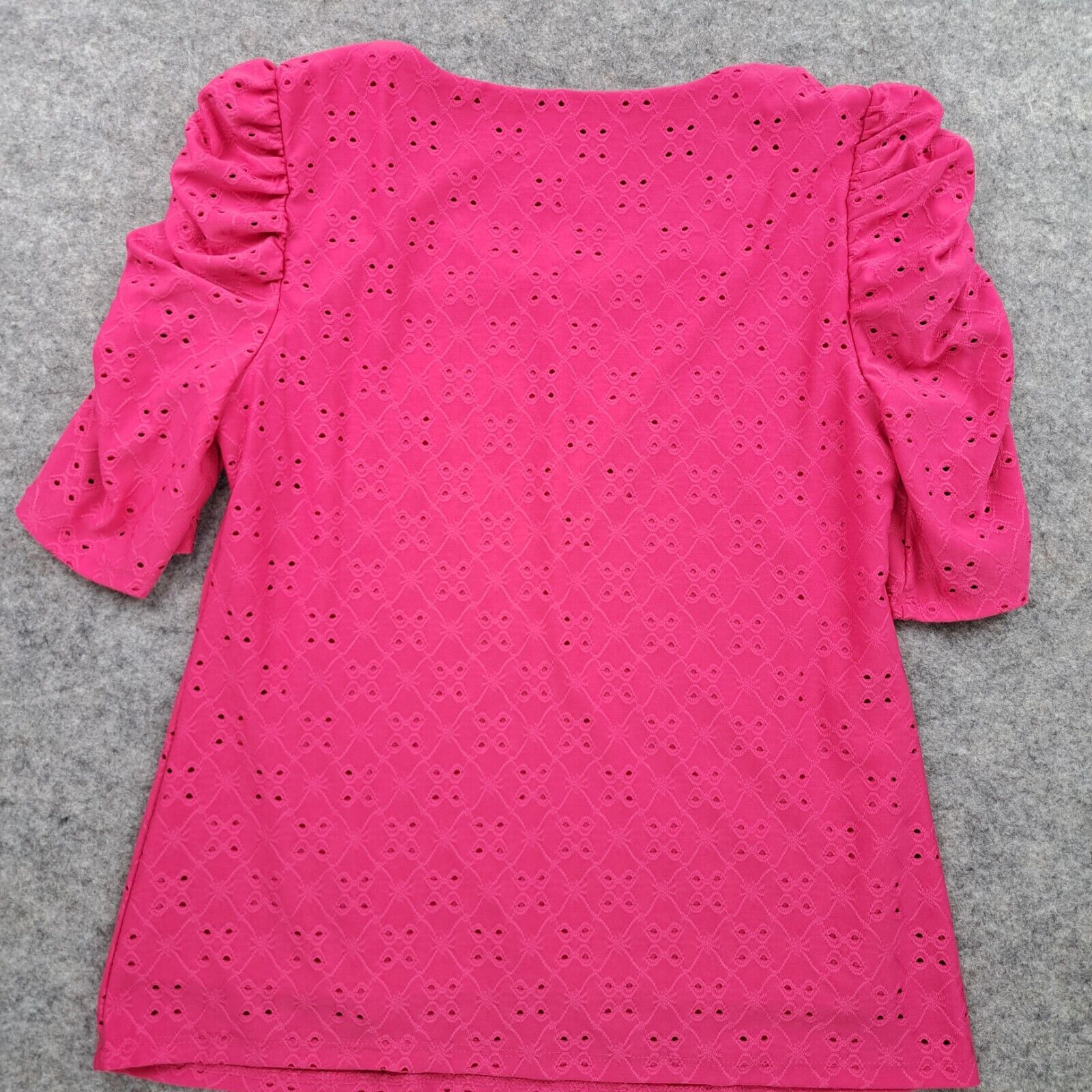 CeCe Shirt Womens Small Pink Puff Sleeve Stretch … - image 9