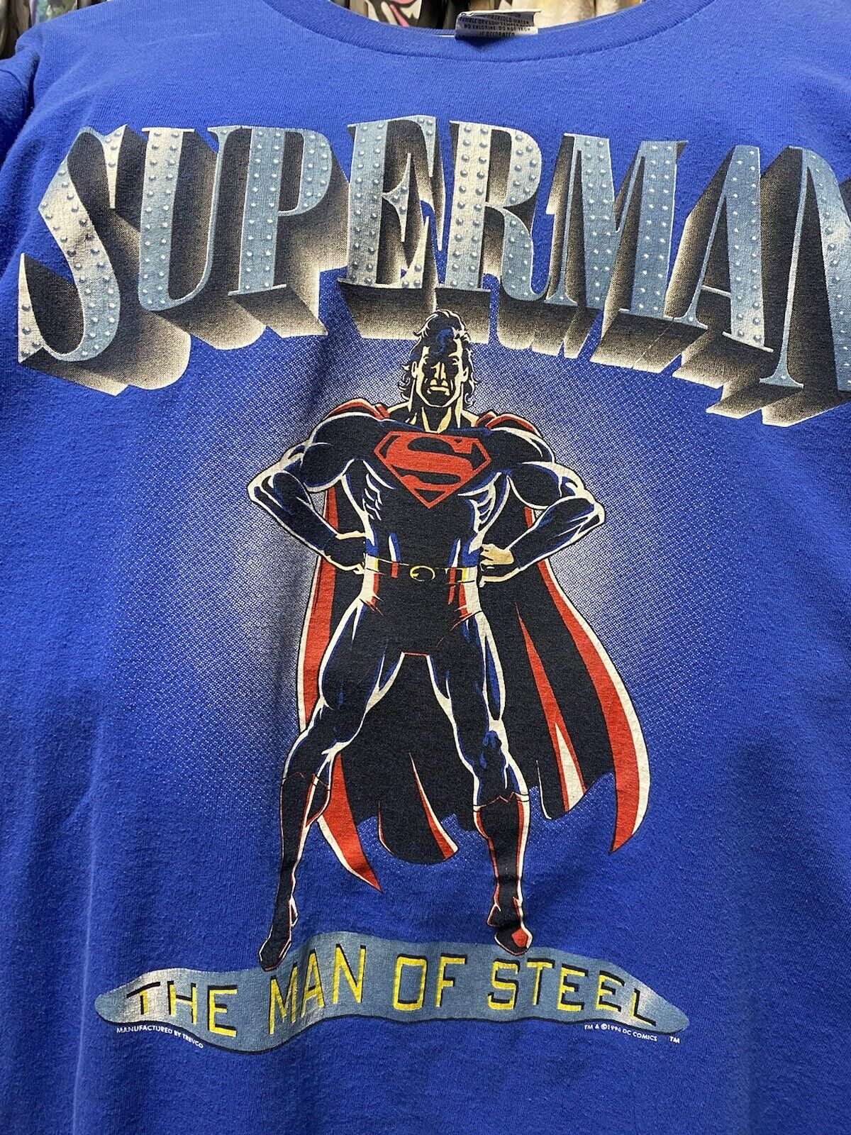 90’s Vintage Superman Man Of Steel Tee Shirt Large - image 5