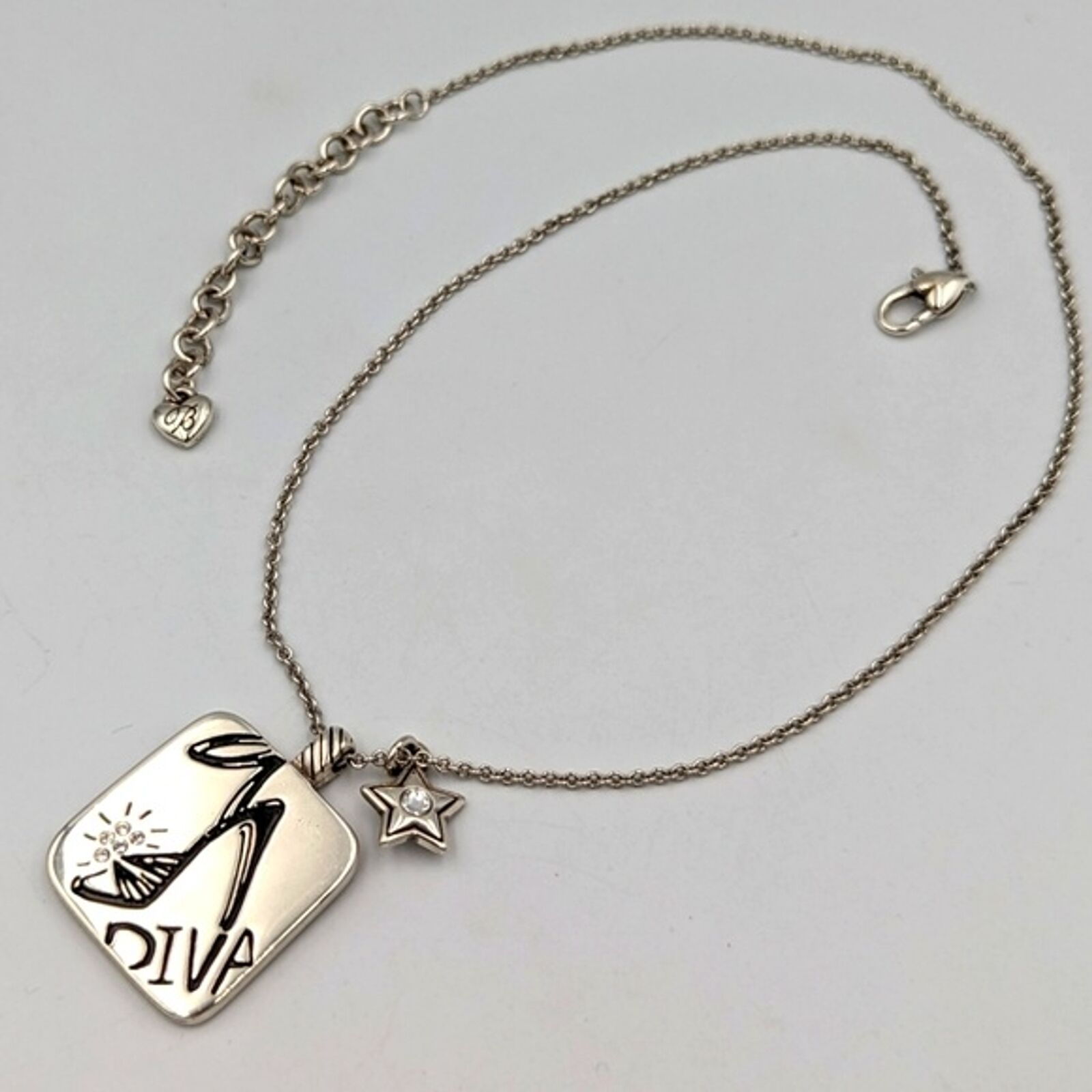 Beautiful Silver tone Diva Brighton Necklace - image 1