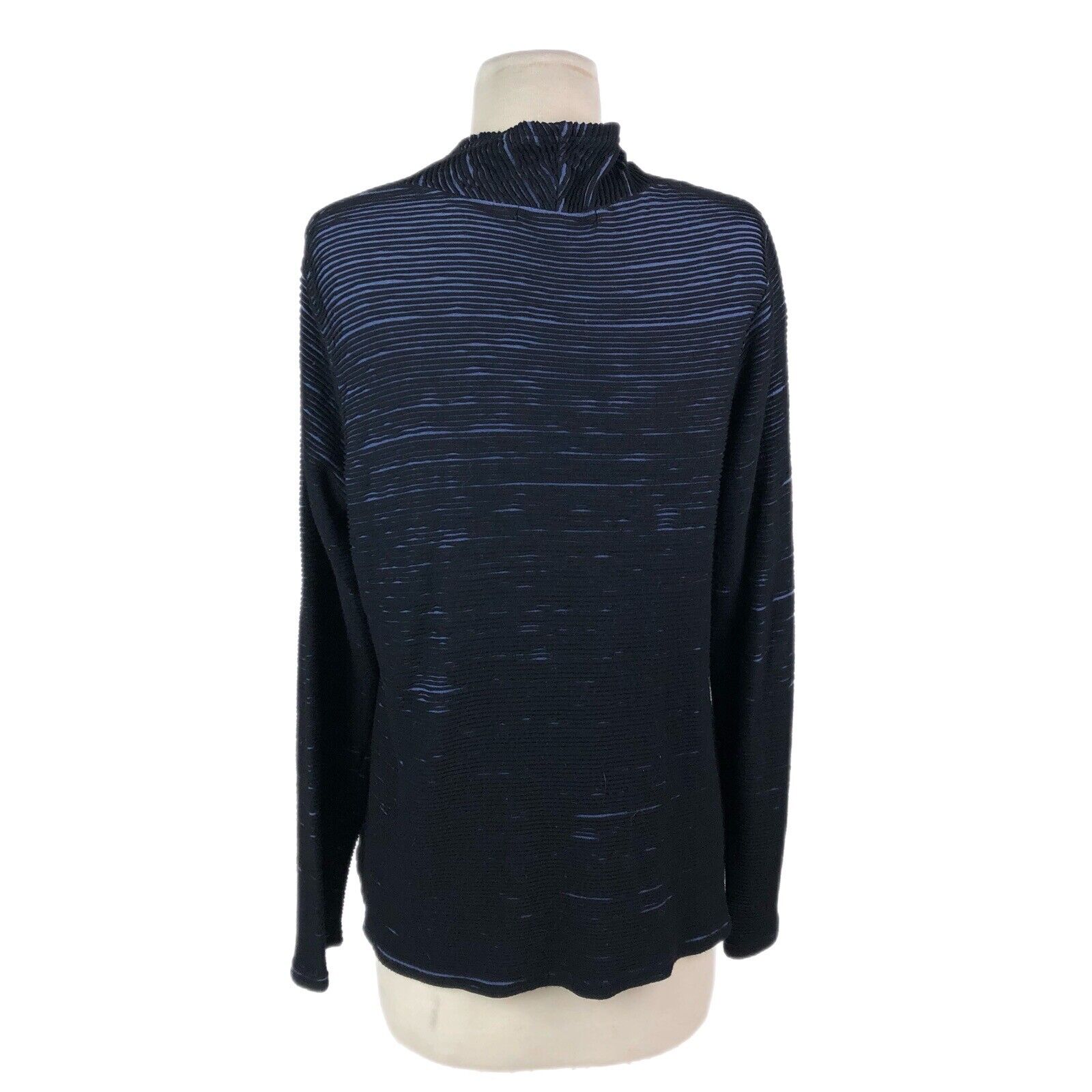 Cut Loose Blue Black Open Front Cardigan Wrap Str… - image 4