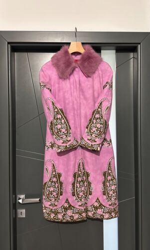 Vintage Valentino floral pink coat special, rare