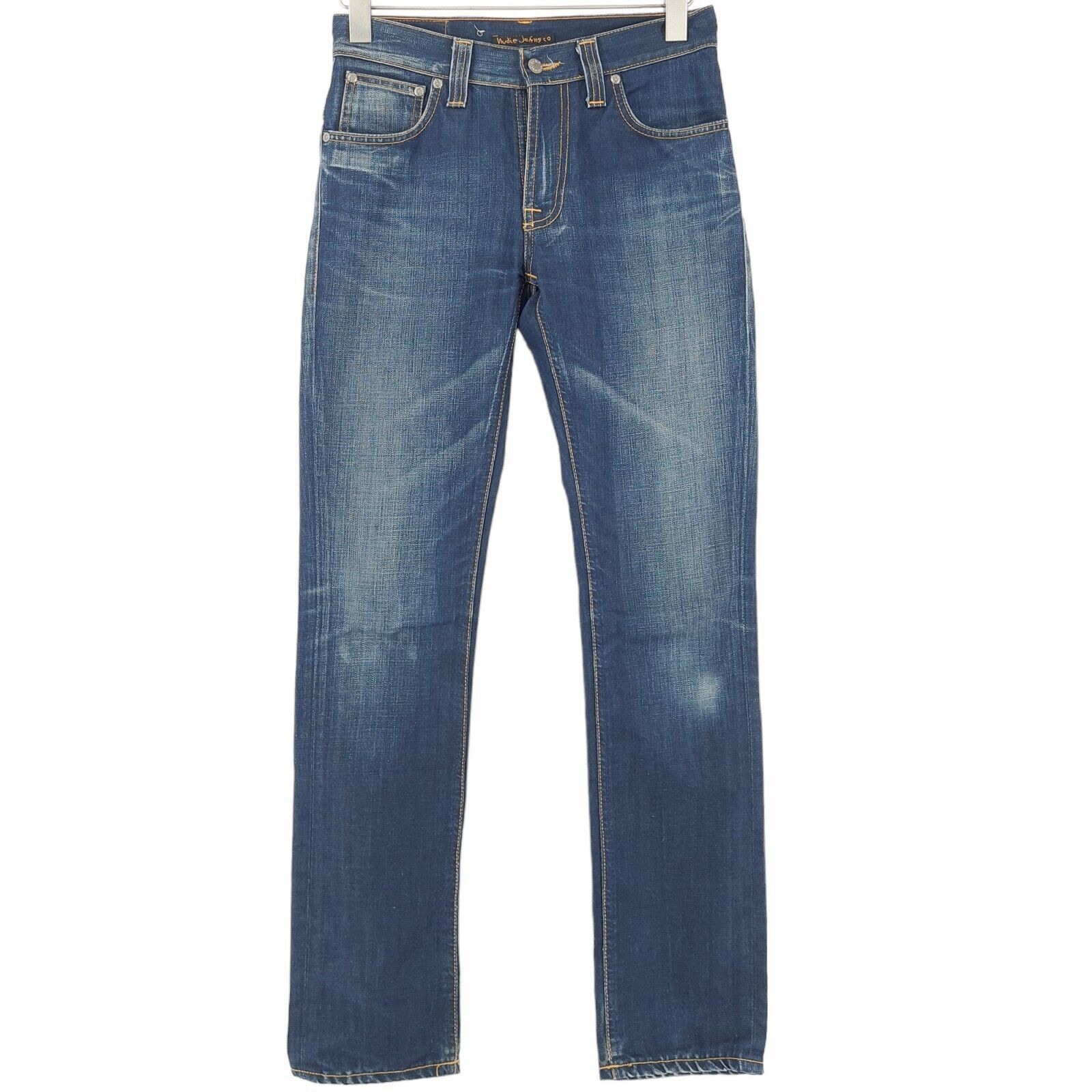 Nudie Thin Finn Jeans Greentone Slim Skinny Men P… - image 1