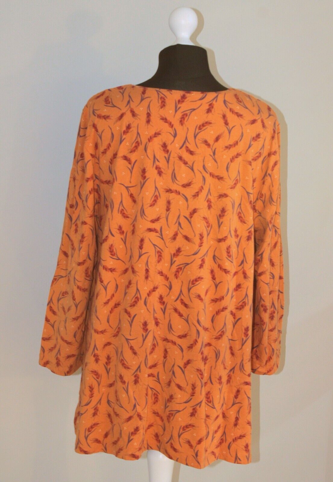 Gudrun Sjoden womens orange tunic shirt Size L - image 3