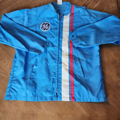 Vintage  Mens Size L GE Nylon Jacket Windbreaker 6