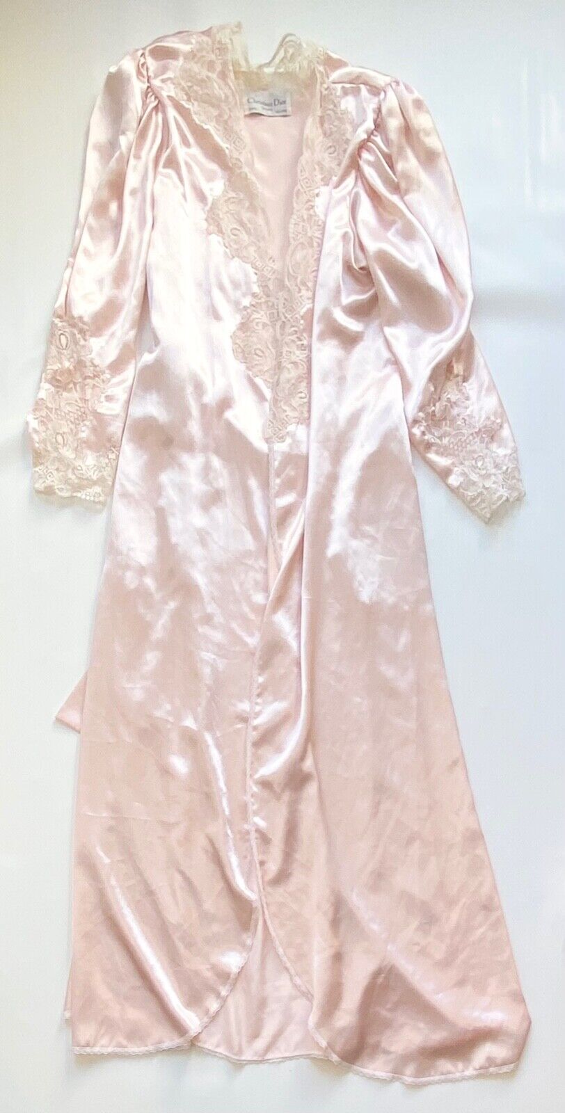 Vtg CHRISTIAN DIOR Pink Pegnoir Set Robe and Nigh… - image 8