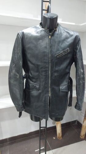 Leather Jacket Used Woman Black Size S-PGC033PI - image 1