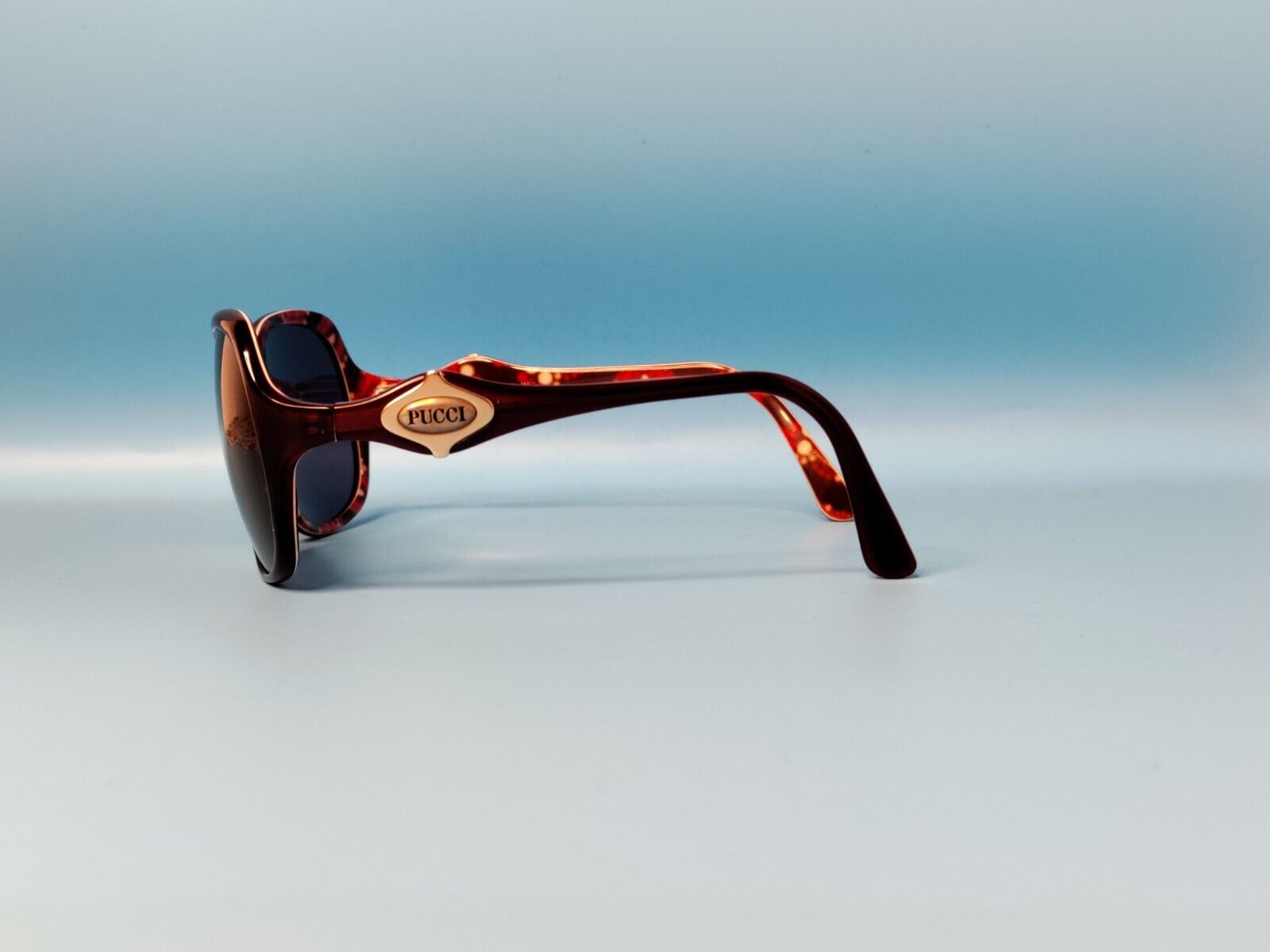 VINTAGE EMILIO PUCCI DARK RED ACETATE SUNGLASSES … - image 11