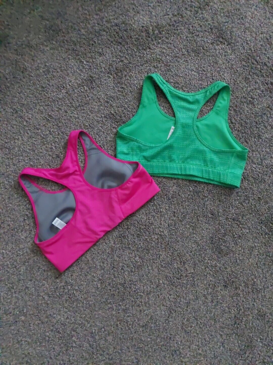 Nike Women's Sportsbra Lot Of 2 Pink & Green EUC … - image 5