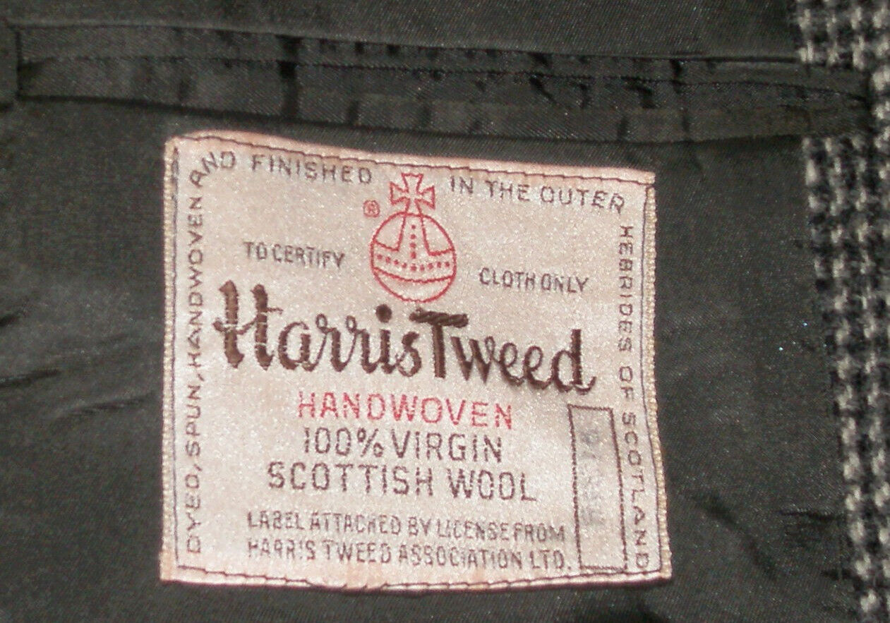 Harris tweed hand Woven Scotland Tweed Leather el… - image 6