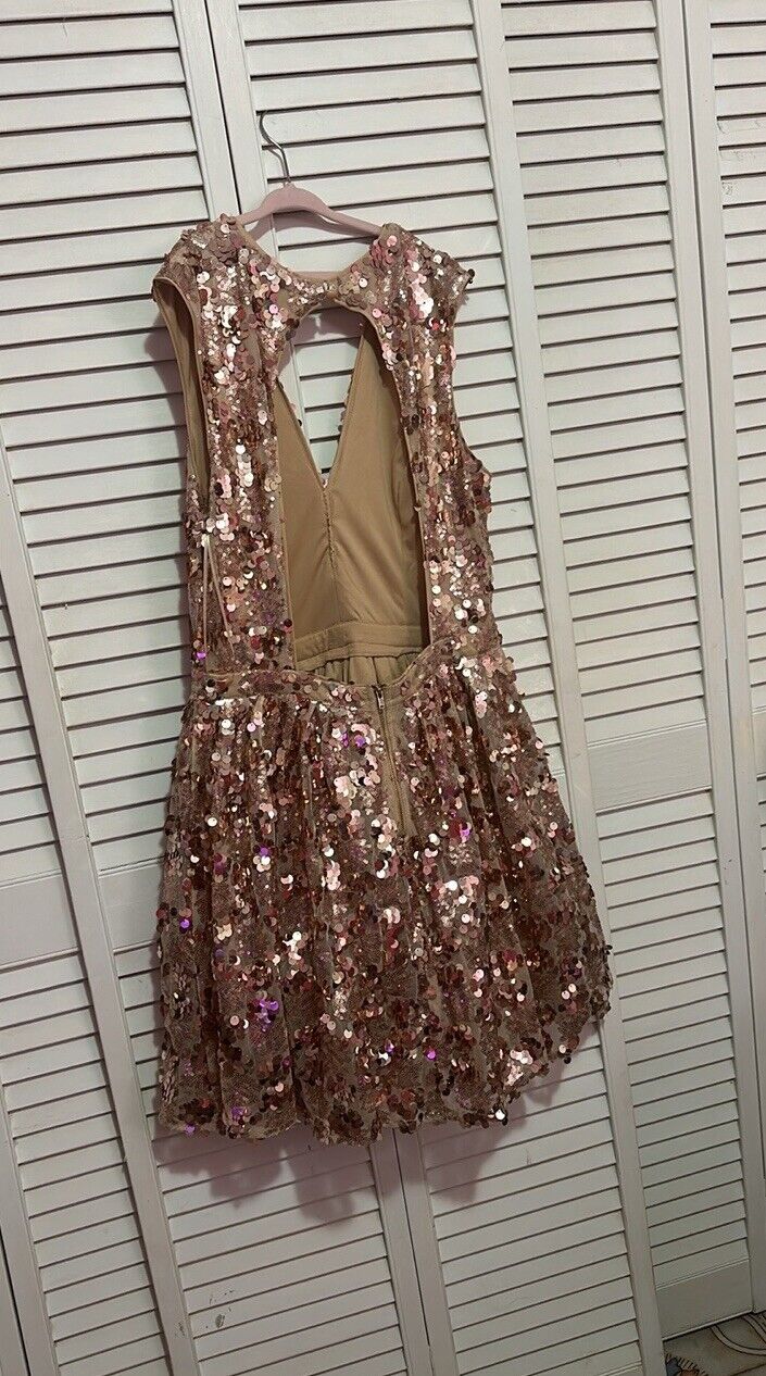 Rose Gold Sequin Dress - image 2