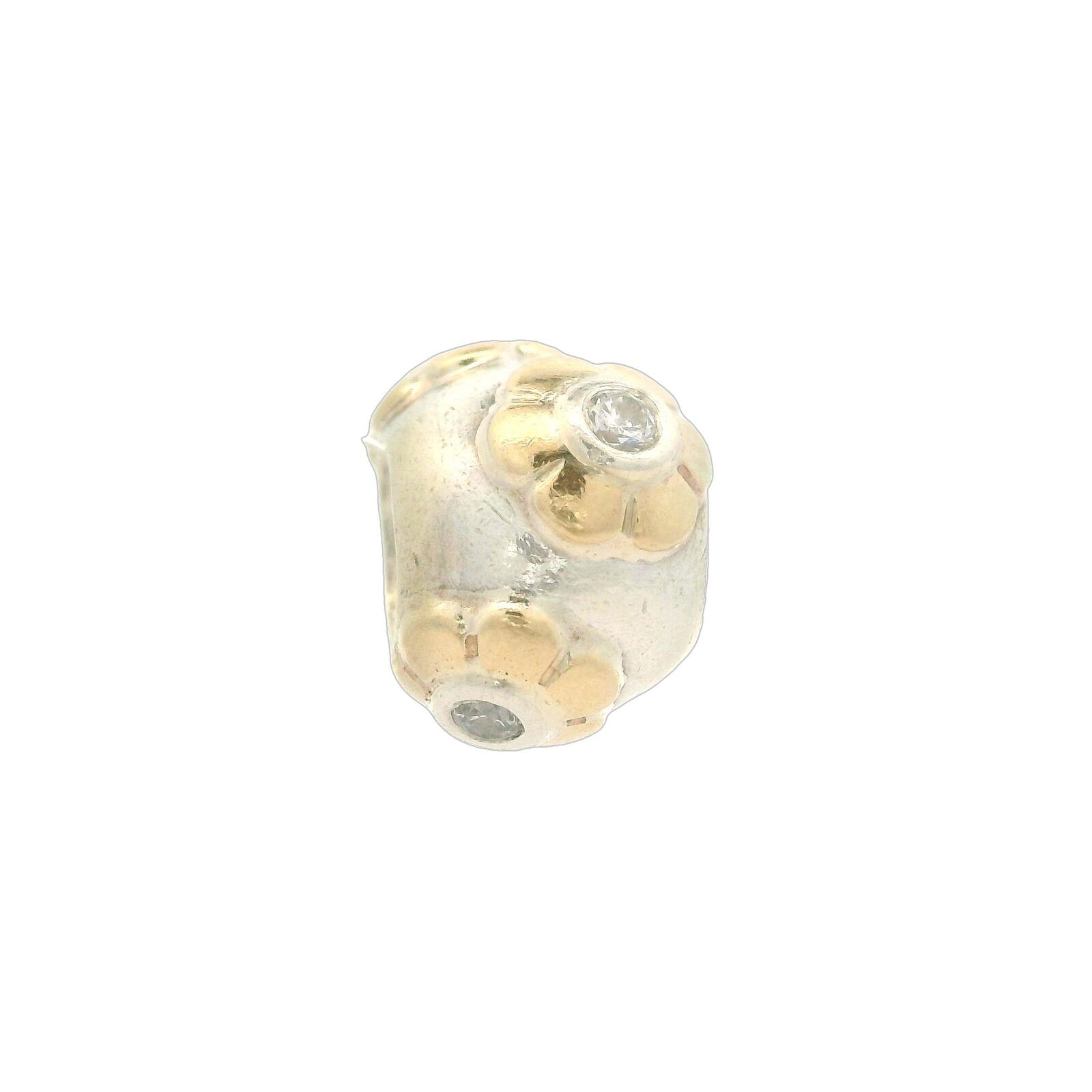 Pandora 14k Yellow Gold Sterling Silver Cubic Zir… - image 1