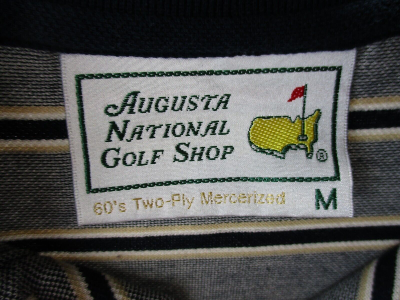 VTG Augusta National Polo Mens Medium Gray Short … - image 4