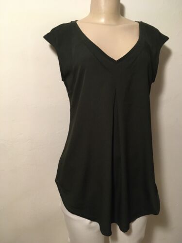 Soft Surroundings Top Dark Olive Green Sleeveless… - image 1