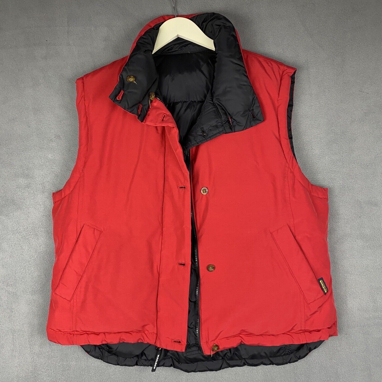 Vintage Woolrich Puffer Vest Women’s Large Red Bl… - image 6