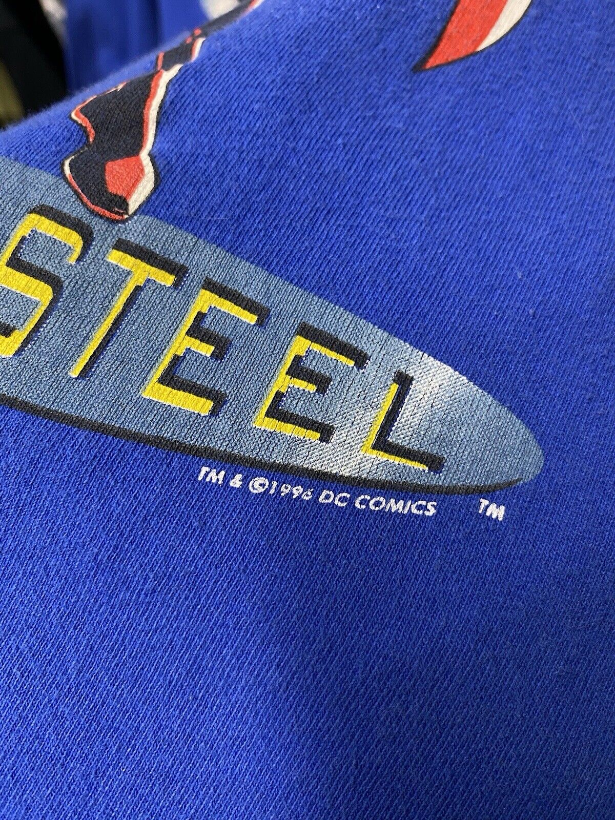 90’s Vintage Superman Man Of Steel Tee Shirt Large - image 4