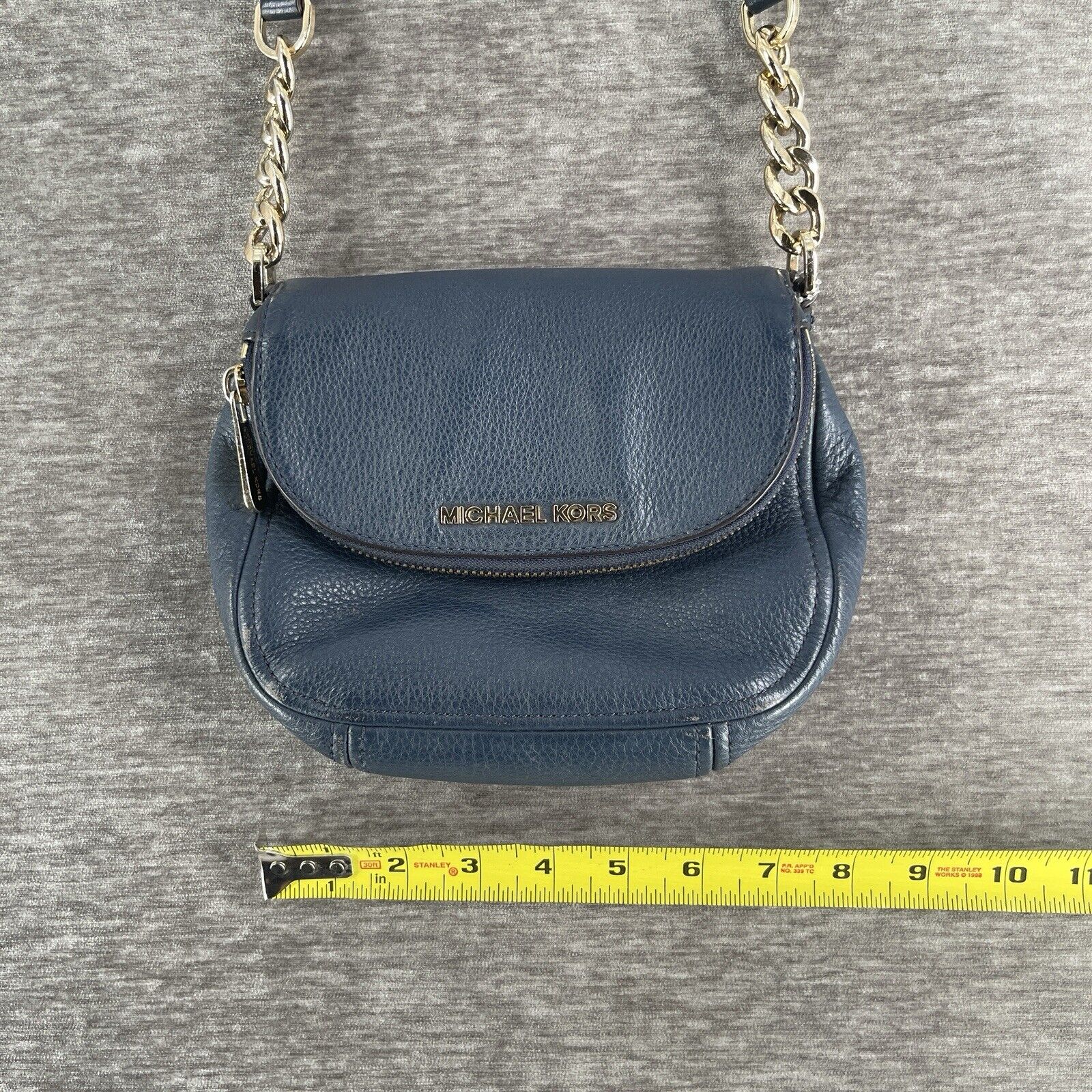 Michael Kors Bedford Flap Crossbody Navy Blue Bag… - image 4