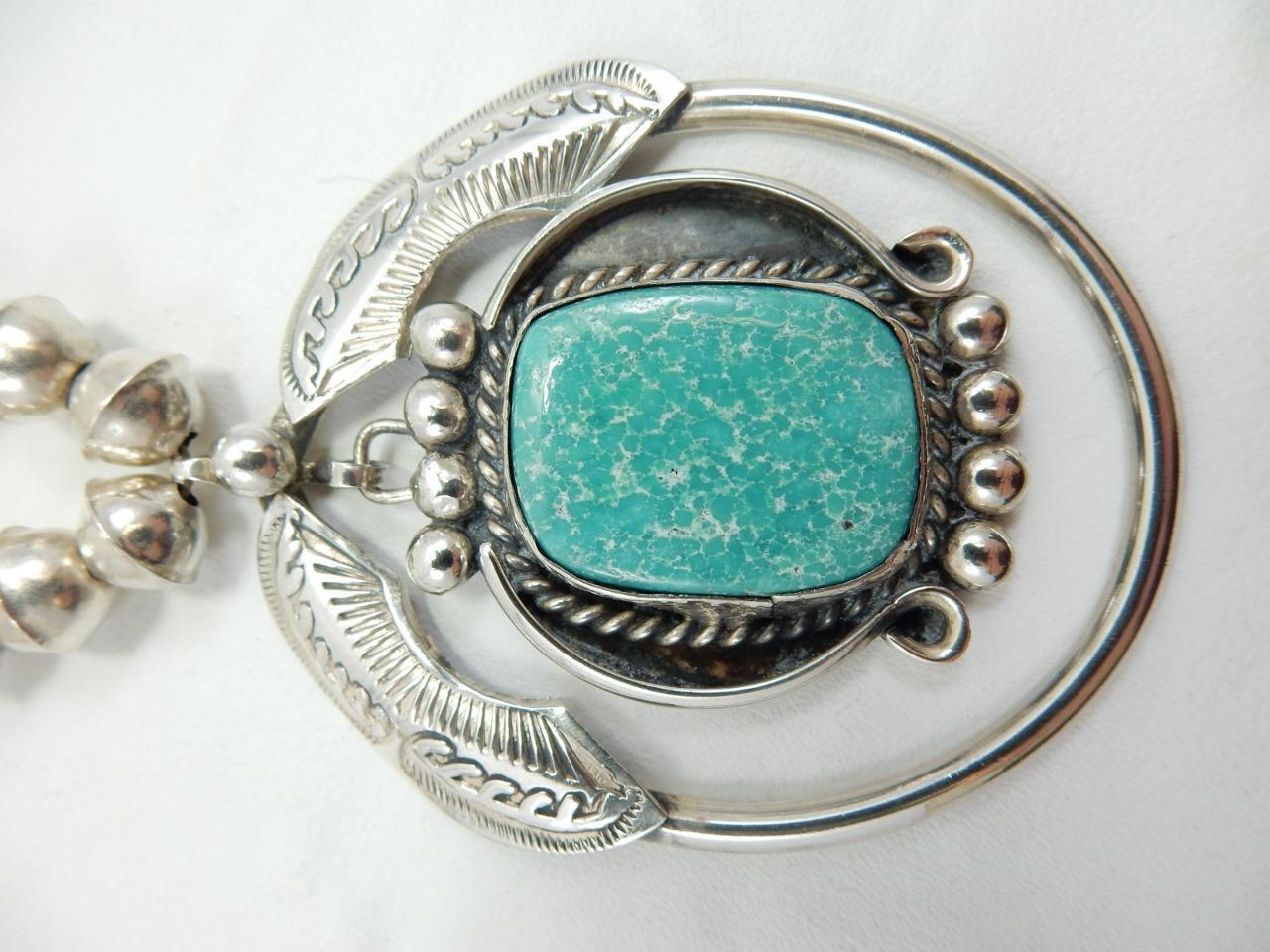 *BEAUTIFUL STERLING SILVER & TURQUOISE NECKLACE 2… - image 5