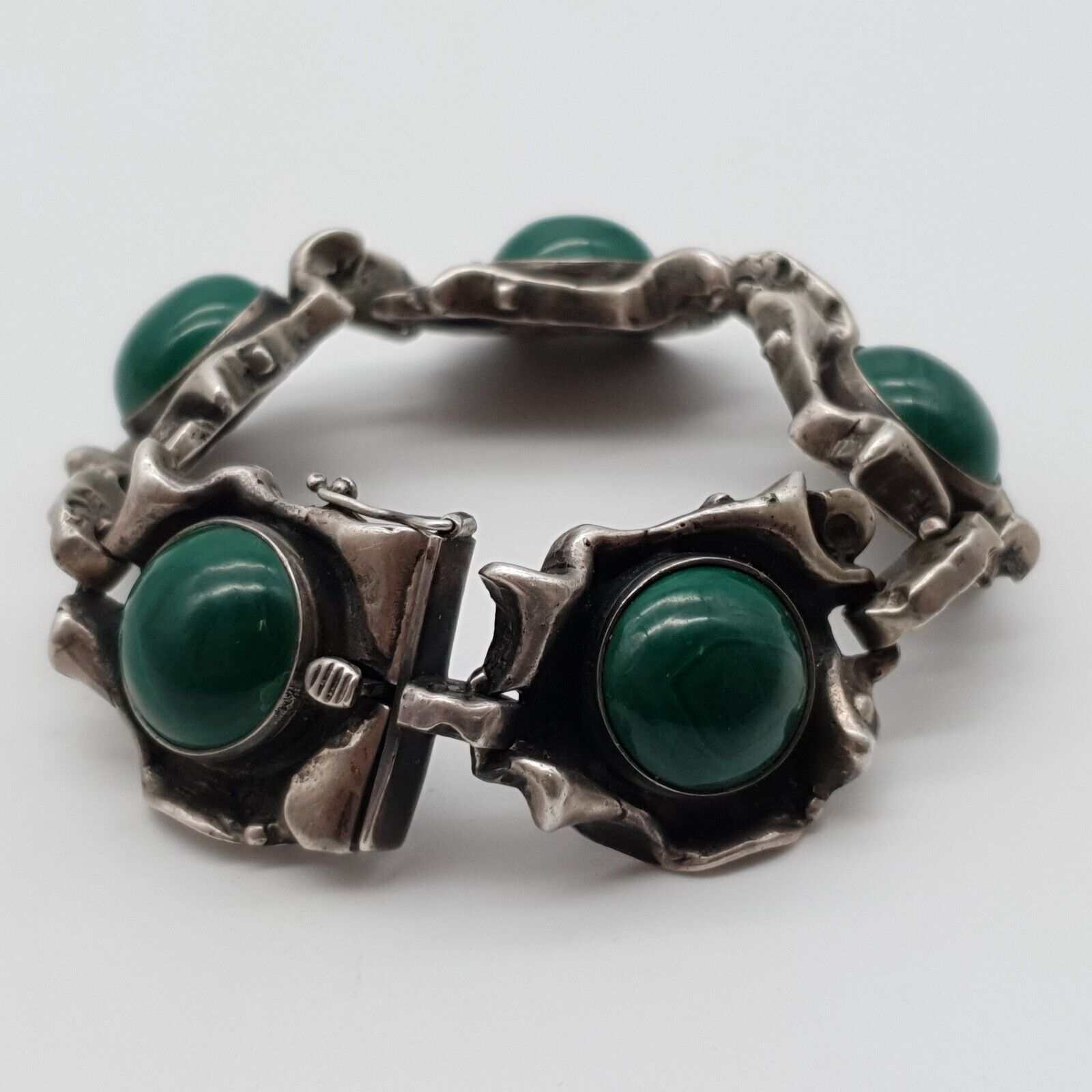 Modernist Bombastic 835 Silver Solid Bracelet - 9… - image 5