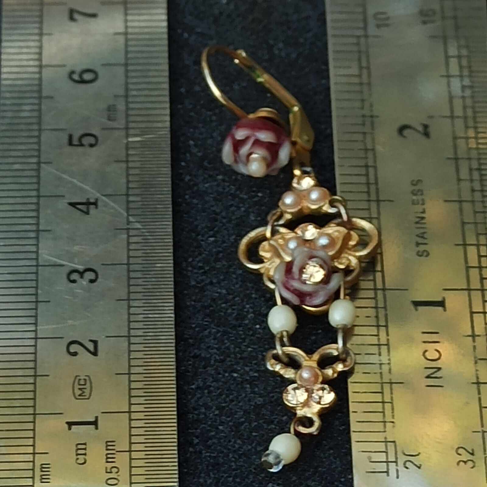 Michal Negrin Earrings Filigree Carved Rose Gold … - image 6